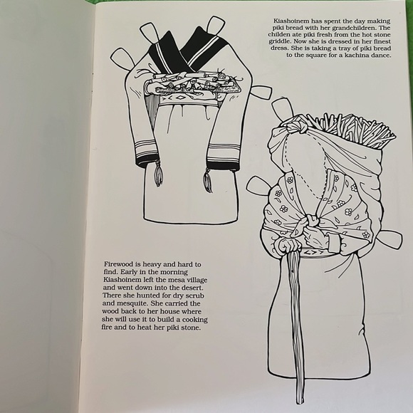 Kachi A Hopi Girl Paper Doll Book To Read, Color and Cut by Jan Mike - Picture 6 of 12